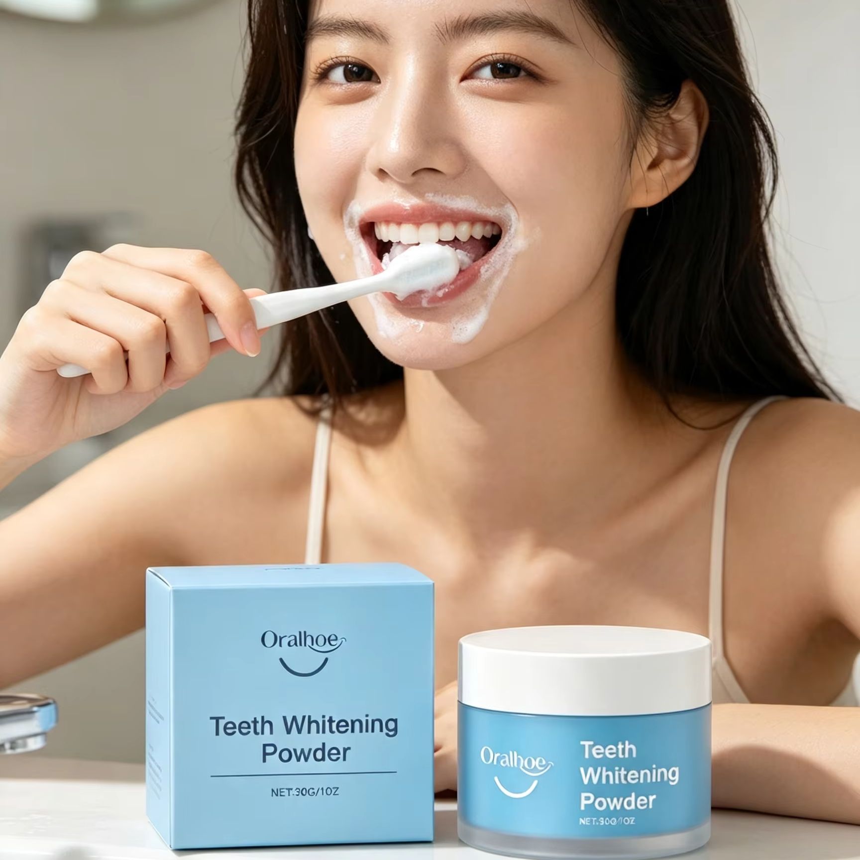 Teeth Whitening Street - Oralhoe Tooth Powder for Brushing Teeth