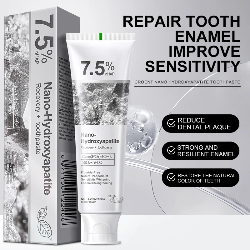 Hydroxyapatite Toothpaste - 1/3pcs Toothpaste 7.5% Hydroxyphosphate Gray Stone