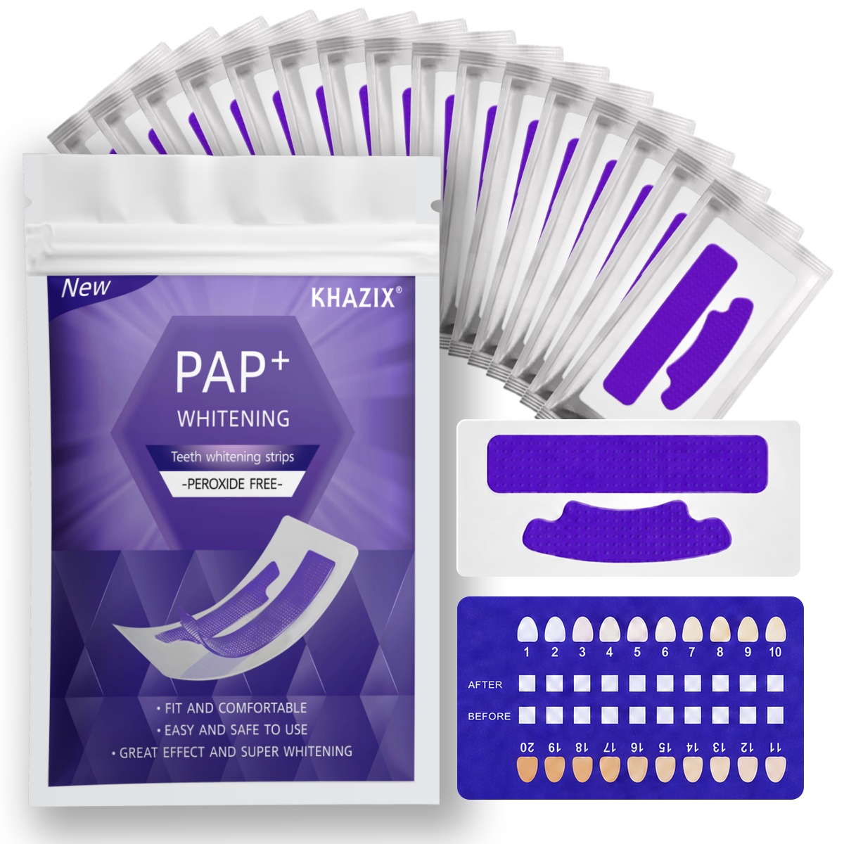 1/7 pairs Teeth Whitening Stri - Teeth Whitening Strips Permanent review and price