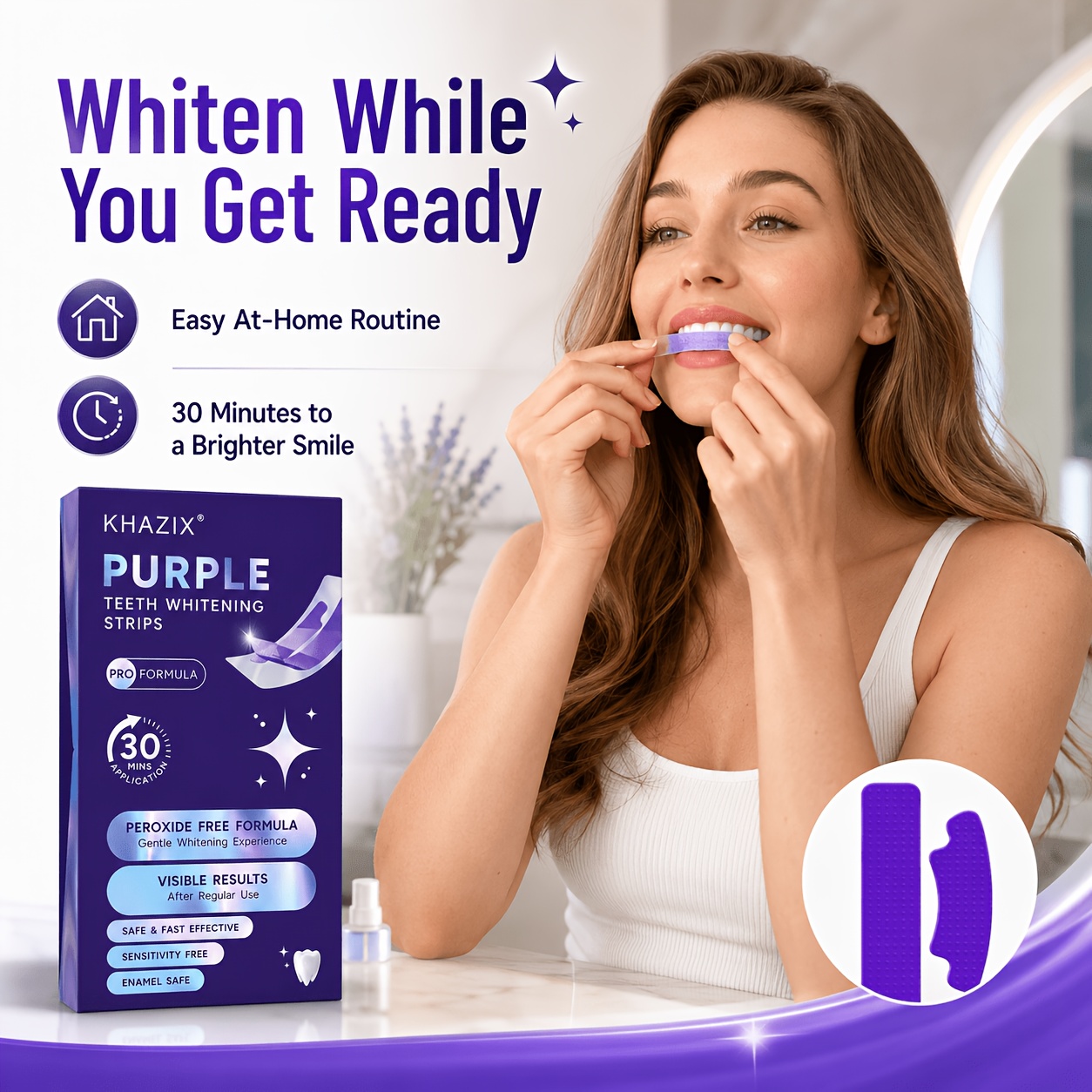 1/10pairs Purple Teeth Whiteni - Teeth Whitening Strips Permanent review and price