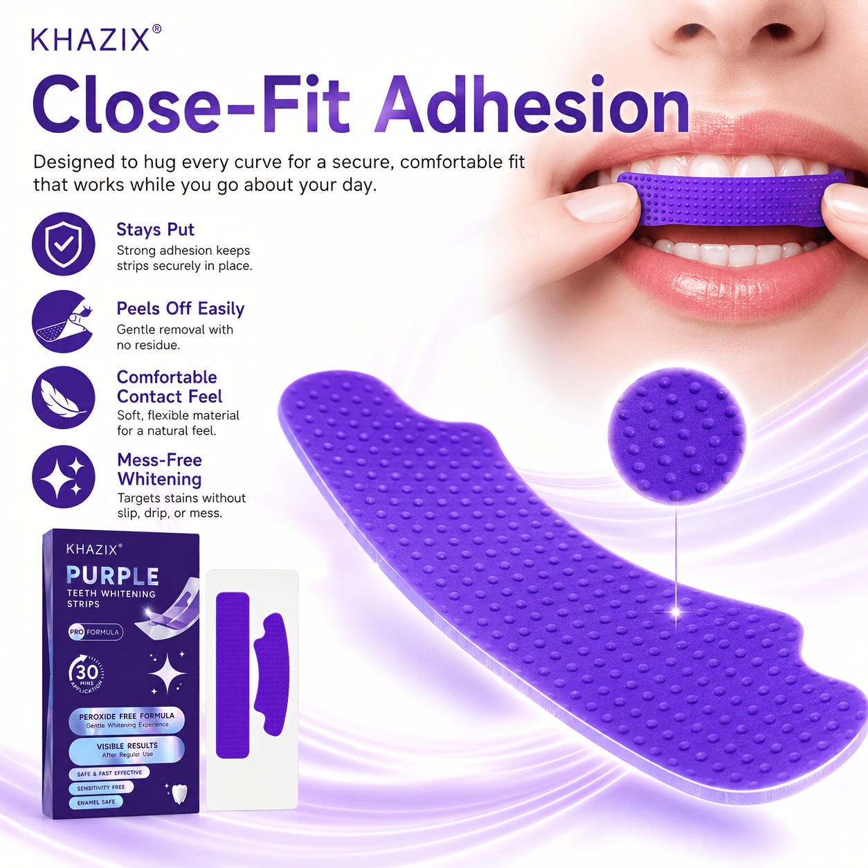 1/10pairs Purple Teeth Whiteni - Teeth Whitening Strips Permanent review and price