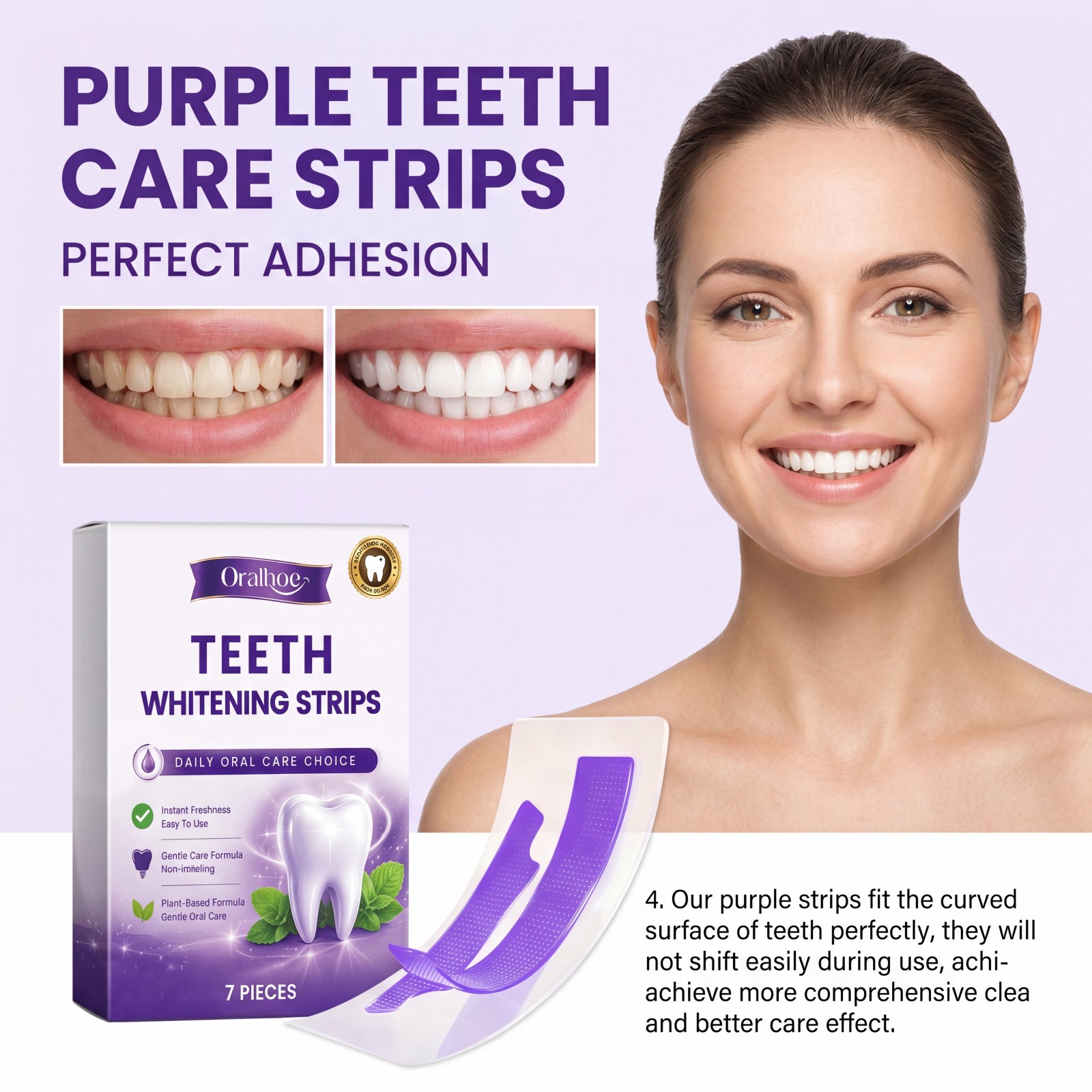 Purple Teeth Whitening Strips  - Teeth Whitening Street review and price